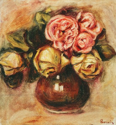 Vase de roses - Pierre Auguste Renoir
