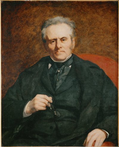 William Sisley, père du peintre Alfred Sisley (huile sur toile) - Pierre Auguste Renoir