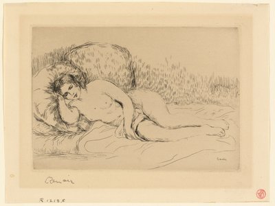 Femme allongée, à gauche - Pierre Auguste Renoir