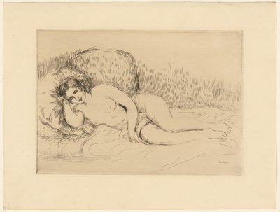 Femme allongée, à gauche - Pierre Auguste Renoir