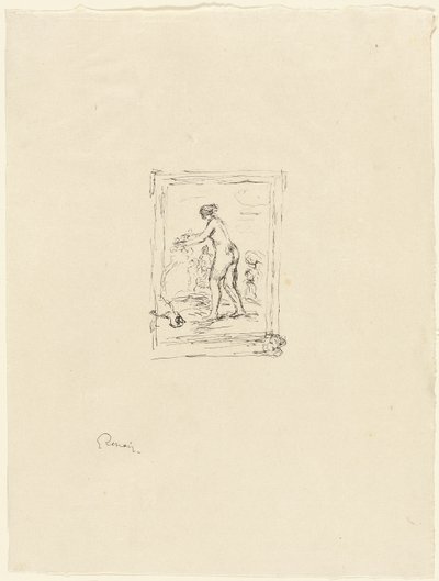 Femme avec une vigne, 2e variante - Pierre Auguste Renoir