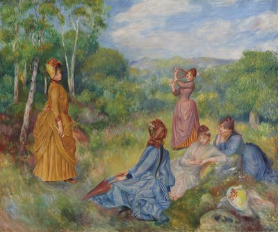 Jeunes filles jouant au badminton - Pierre Auguste Renoir