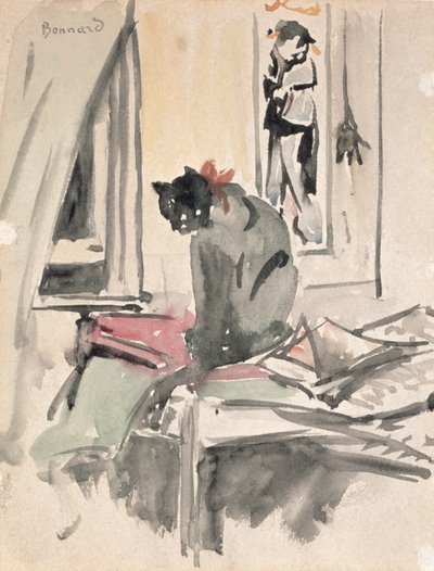 Chat assis près d