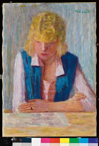 La Blonde au gilet bleu - Pierre Bonnard