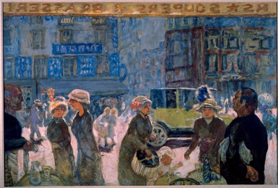 Place Clichy à Paris : Scène de rue vue depuis une terrasse de café - Pierre Bonnard