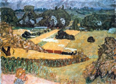 Train et Bardes, Paysage avec un train de marchandises, 1909 - Pierre Bonnard