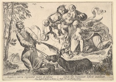 Anges soulevant la Vierge et l