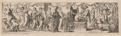Satyresse avec des Enfants sur un Autel - Pierre Brebiette