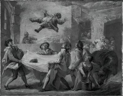 Sancho Panza jeté dans une couverture, 172324 - Pierre Charles Tremolieres