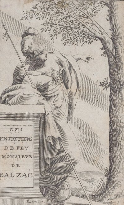 Frontispice, des Entretiens avec feu Monsieur Balzac, 1660 - Pierre Daret