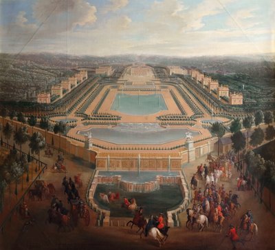 Vue générale du château et des pavillons à Marly - Pierre Denis II Martin