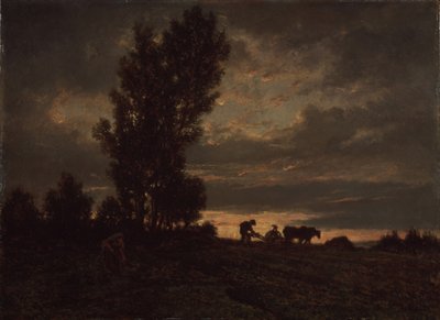 Paysage avec un laboureur, 1860s - Pierre Etienne Theodore Rousseau