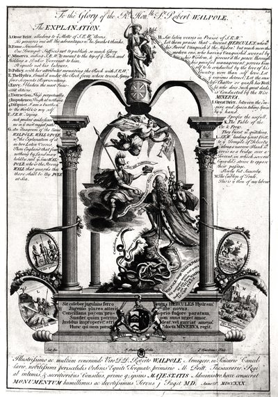 À la gloire du très honorable Robert Walpole (1676-1745) 1er comte d