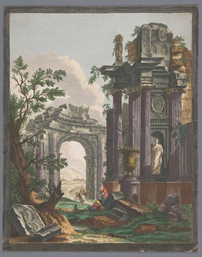 Vue de la ruine d