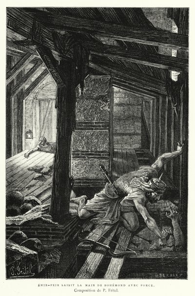 Émir-Feir saisit la main de Bohémond avec force - Pierre Fritel