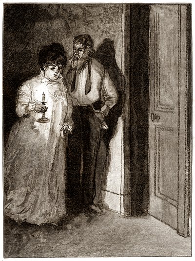 "Boule de Suif": Elisabeth Rousset refuse de coucher avec Cornudet, debut 20eme siecle (illustration) - Pierre Georges Jeanniot