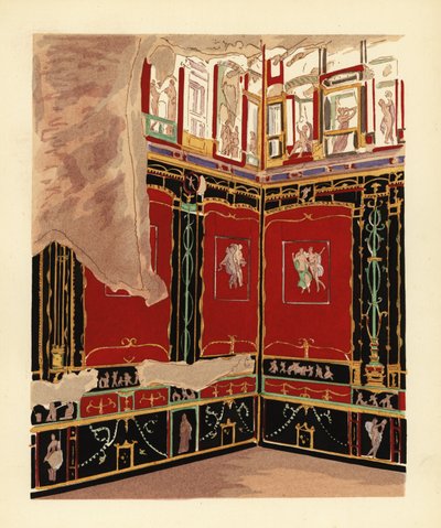 Exèdre dans la maison des Vettii, Pompéi - Pierre Gusman