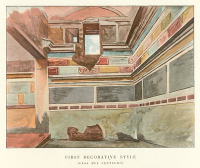 Premier style décoratif, Casa Del Centuaro (lithographie en couleur) - Pierre Gusman