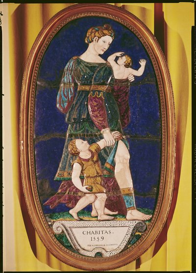 Plaque représentant la Charité, Limousin, 1559 - Pierre I Courteys