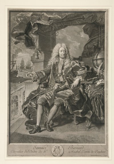 Portrait de Samuel Bernard, Comte de Coubert - Pierre Imbert Drevet