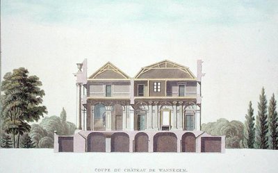 Coupe transversale du château de Wannagem, près d
