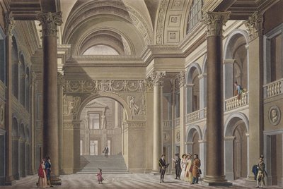 Vestibule du Palais Académique à Gand, de Choix des Monuments, Édifices et Maisons les plus remarquables du Royaume des Pays-Bas par Pierre Jacques Goetghebuer, gravé par L. Roelandt - Pierre Jacques Goetghebuer