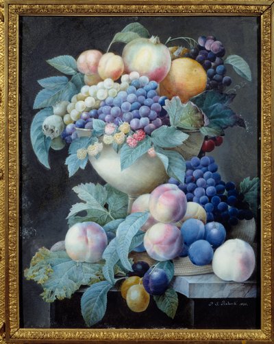 Raisins dans une coupe - Pierre Joseph Redouté