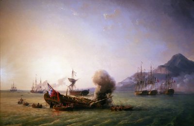 French: Combat du Grand Port, 23 août 1810 - Pierre Julien Gilbert
