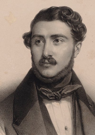 Portrait du compositeur Théodore Labarre - Pierre Louis Henri Grevedon