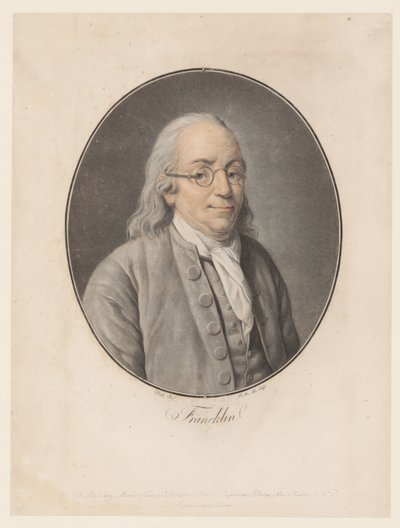 Portrait de Benjamin Franklin - Pierre Michel Alix