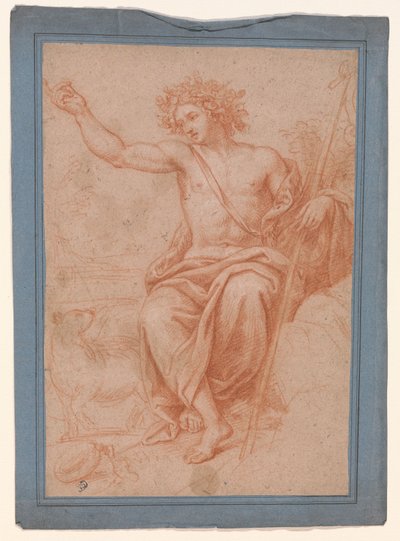 Studie von Apollo oder Johannes dem Täufer - Pierre Mignard
