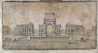Projet de Place Royale pour Marseille, perspective sur la ville - Pierre Puget