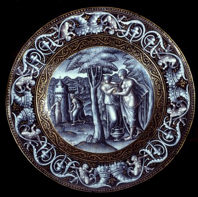 Vénus et Psyché (émail peint) - Pierre Reymond
