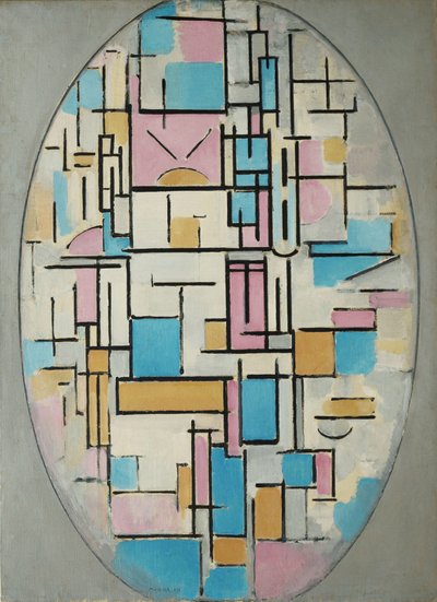 Composition en ovale avec plans de couleur 1 - Piet Mondrian