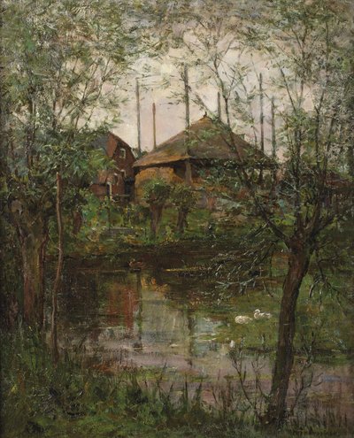 Meule de foin avec des saules, c.1897-98 - Piet Mondrian