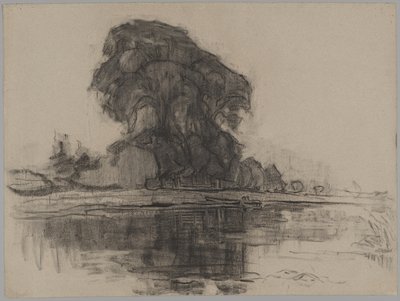 Ferme Landzicht : Étude de composition - Piet Mondrian