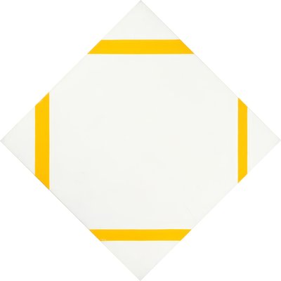 Composition en losange avec quatre lignes jaunes - Piet Mondrian