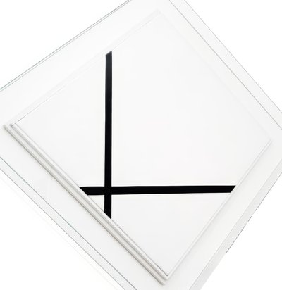 Composition en losange avec deux lignes - Piet Mondrian