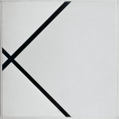 Composition en losange avec deux lignes - Piet Mondrian