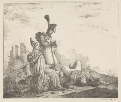 Groupe en deuil près d