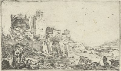 Ruines du temple de Vénus et de Rome - Pieter Bodding van Laer
