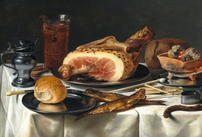 Nature morte avec jambon - Pieter Claesz