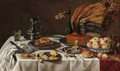Nature morte avec tarte au paon - Pieter Claesz