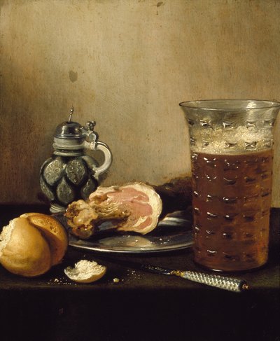 Nature morte avec un jambon, XVIIe siècle - Pieter Claesz