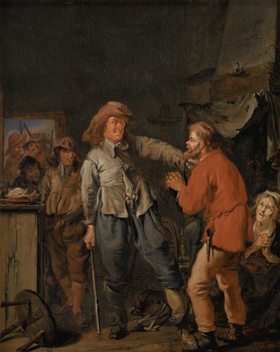 Soldats envahissant la chaumière d
