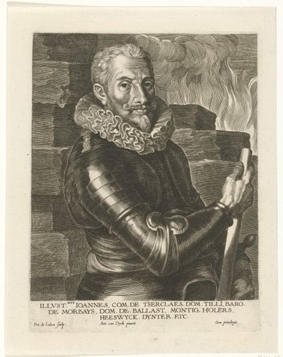 Portrait de Johann Tserclaes, Comte de Tilly - Pieter I Jode de