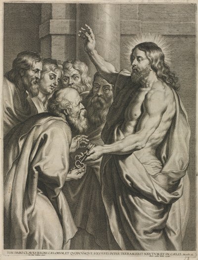 Le Christ donnant les clés à Pierre - Pieter I de Jode