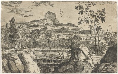 Paysage montagneux avec cascade - Pieter Langendijk (I)