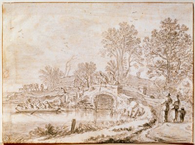Pont sur un canal au mois de mai - Pieter Molijn