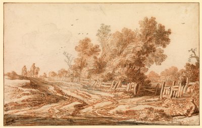 Paysage avec voyageurs sur une route, 1653 - 1657 - Pieter Molijn